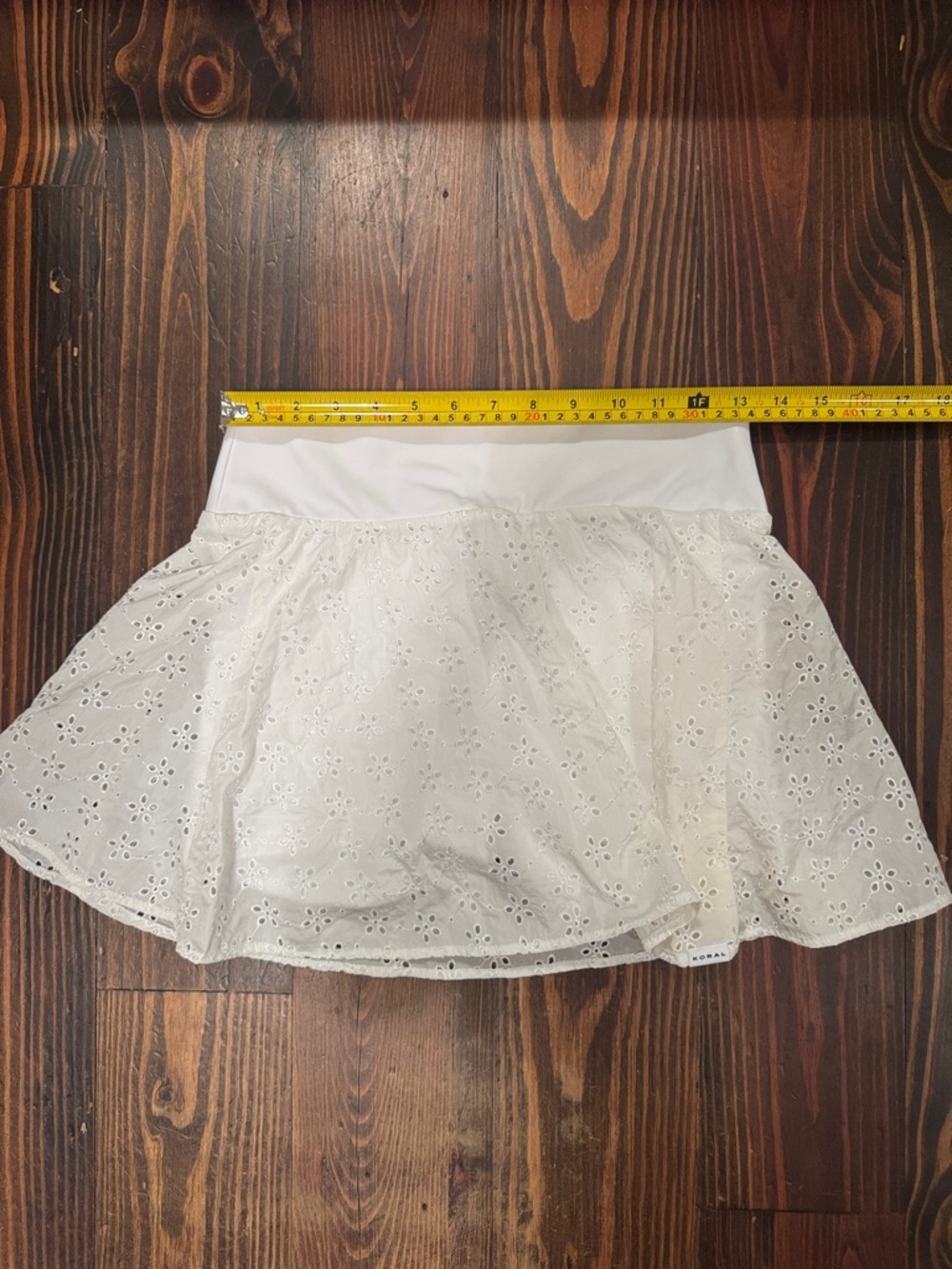 Koral White Eyelet Skater Skirt